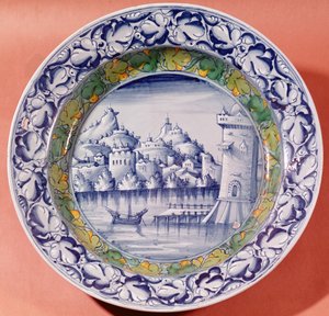 Majolica bord, Venetiaans, c.1540